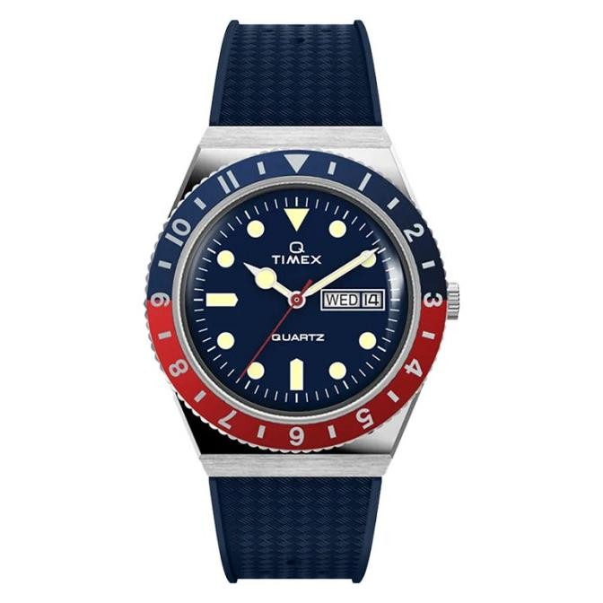 

BLUE- JAM TANGAN PRIA TIMEX Q TW2V32100 MEN BLUE DIAL BLUE RUBBER STRAP