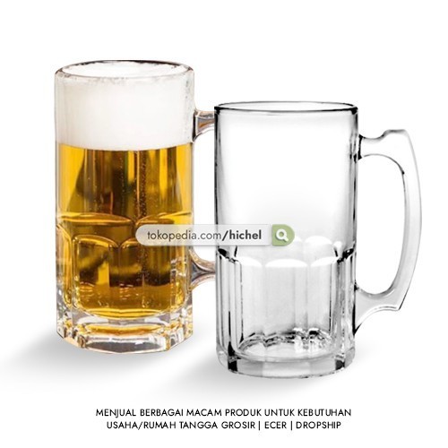 GELAS BIR KACA MUG BESAR 1000ML 1LITER B1000