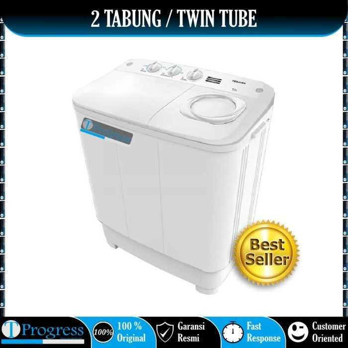 MESIN CUCI 2 TABUNG TOSHIBA VH-H85MN-WW / VH-H85MN-WB / VH-H85MN-WR