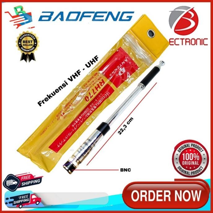 D Antenna ARH-770 Antena HT Dualband BNC Icom Baofeng RH-770 ARH770