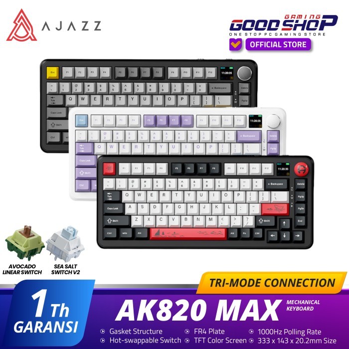 Ajazz AK820 MAX AK820MAX With Screen Mechanical Keyboard