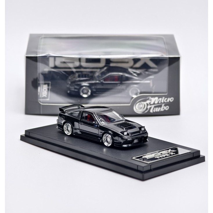 Micro Turbo Nissan 180SX Custom Type X Pop Up Headlight Limited Edition Metallic Black