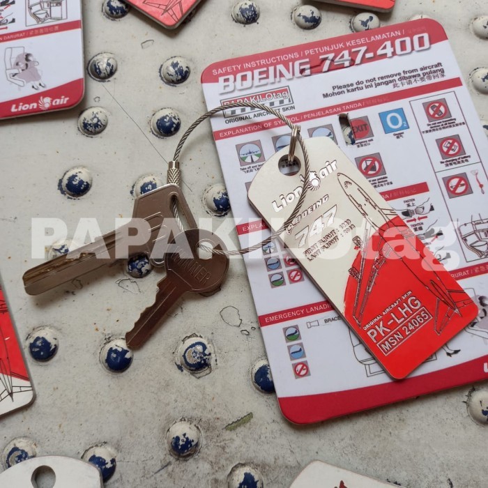Aviation plane aircraft skin tag LION AIR BOEING 747 SC EDITION
