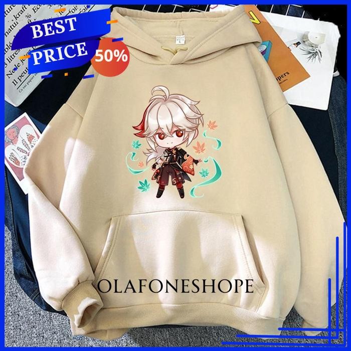 SWEATER JAKET HOODIE HODDIE ANIME KAEDEHARA KAZUHA GENSHIN IMPACT BY OLAFONESHOPE EKSLUSIF 