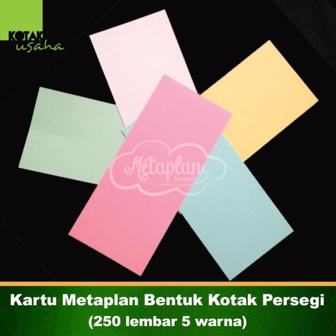 

NEW Kartu Metaplan Bentuk Kotak Persegi (250 lembar 5 warna)