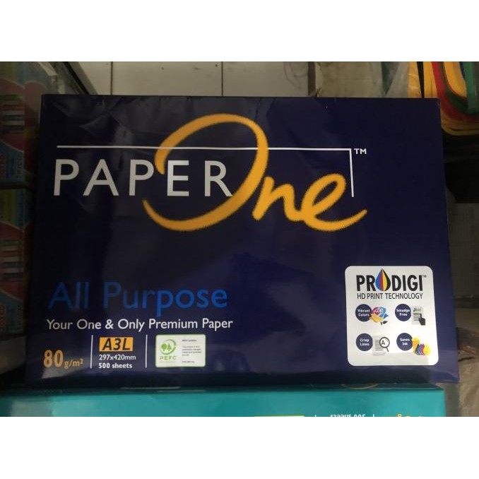

Kertas HVS A3 80gr Paper One 1 Rim
