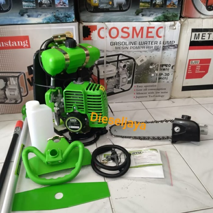 PAKET MESIN POTONG RUMPUT RYU + MINI CHAINSAW