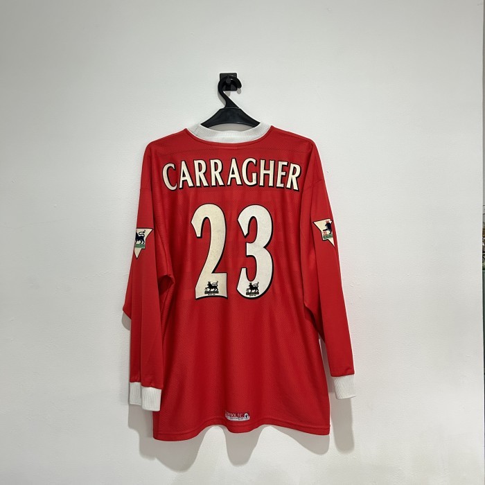 JERSEY ORIGINAL LFC LIVERPOOL HOME 1998/2000 LONGSLEEVE LS SIZE XL 23 CARRAGHER ALL ORIGINAL