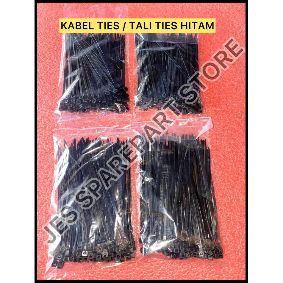 

DISKON [100 PCS] KABEL TIES / TALI TIES HITAM 15CM !