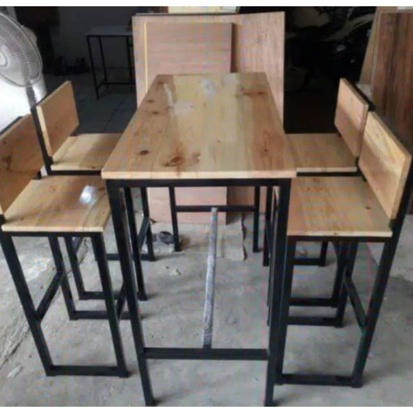 set kursi meja cafe bar coffee resto jati belanda