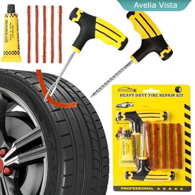 Terbaru Alat Tambal Ban Tubles Besi Tembak Lem Karet Lengkap Mobil Sepeda Motor