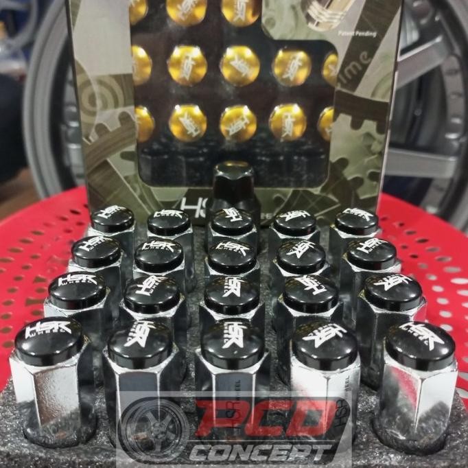 mur/baut roda racing hsr hitam buat brio,avanza,xenia,jazz 