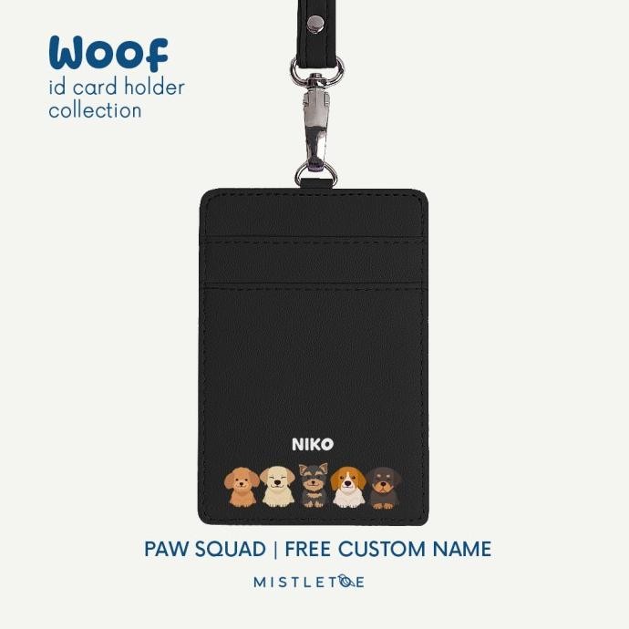 

TERLARIS - Woof Custom ID Card Holder - Lanyard - Name Tag