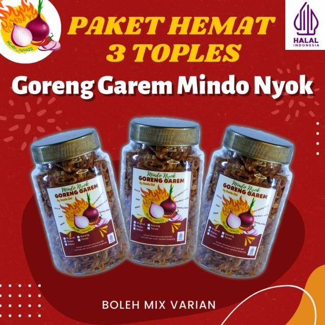 

Paket 3 Toples Goreng Garem Ndo Nyok, Khas Betawi Bawang Murni