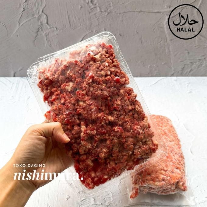 

Daging Sapi Giling Minced Beef Cincang 1Kg 500 Gr Beff Burger Patty Emangnyake