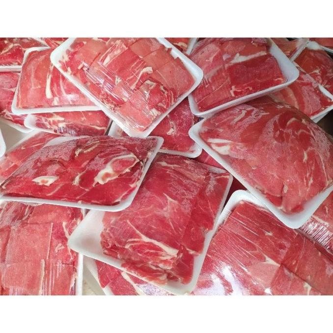 

Daging Sapi Sliced Beef / Sukiyaki / Yakiniku / Rendah Lemak 1Kg Emangnyake