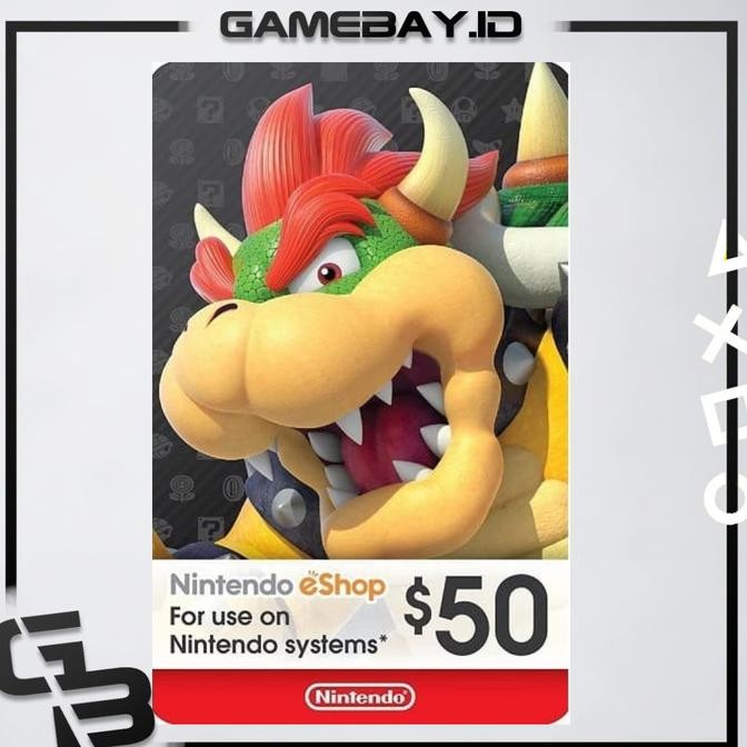 Switch - Nintendo Switch eShop Gift Card USA US Wallet 50 USD Dollar Dolar $50