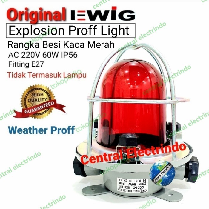Terl4Ris@ Explosion Proof Light/Lampu Menara Metal Merah E27