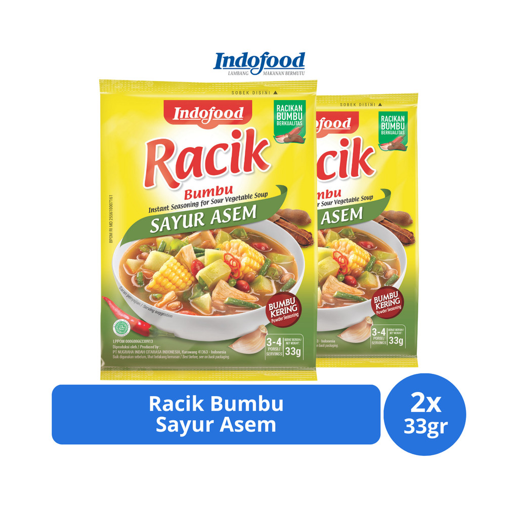 

Indofood Racik Bumbu Sayur Asem 33gr x 2 pcs