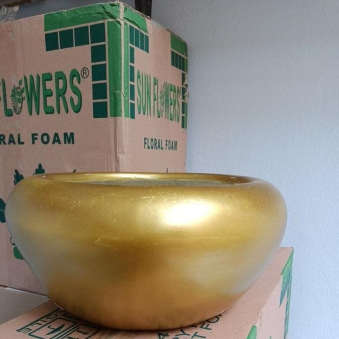 POT ANGGREK GOLD VAS BUNGA /POT BUNGA GOLD