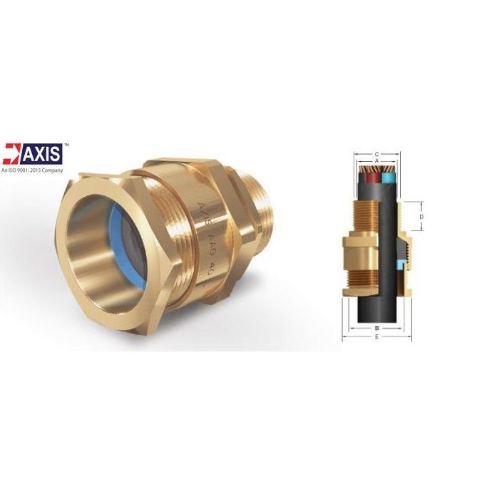 

Cable Gland Brass Without Armour A2 Series Merk Axis 40S 25,0-32,0 mm