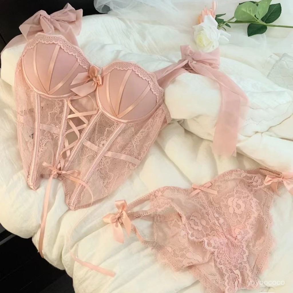 Manis & Seksi Lingerie Bra Korset Spice Girl Renda Lingerie Strappy Tank Top Atasan Wanita Ramping