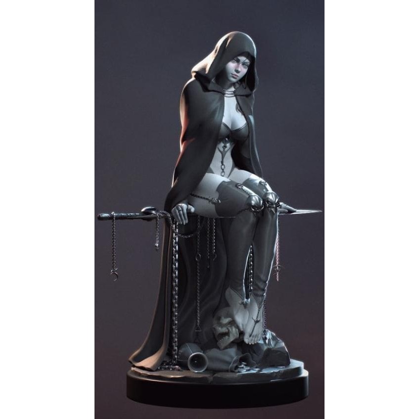 Tersedia Necromancer Girl Figure Resin Kit Statue