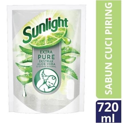 Sunlight Sabun Cuci Piring Extra Pure 720Ml - Baby Bottle Cleanser