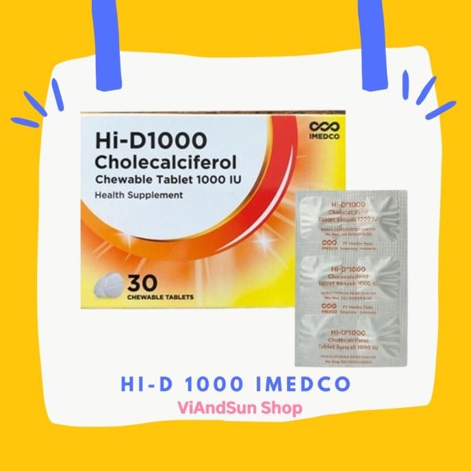 HOT SALE Hi-D 1000 - Vitamin D3 IU - Kesehatan Tulang - Imedco