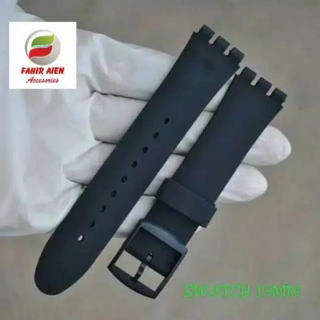 STRAP TALI JAM SWATCH NEW GENT 19MM 19 MM STRAP SILICON JAM SWATCH NEW
