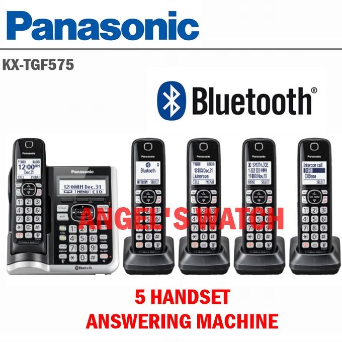 KX-TGF575 wireless phone 5 handset answering machine with bluetooth