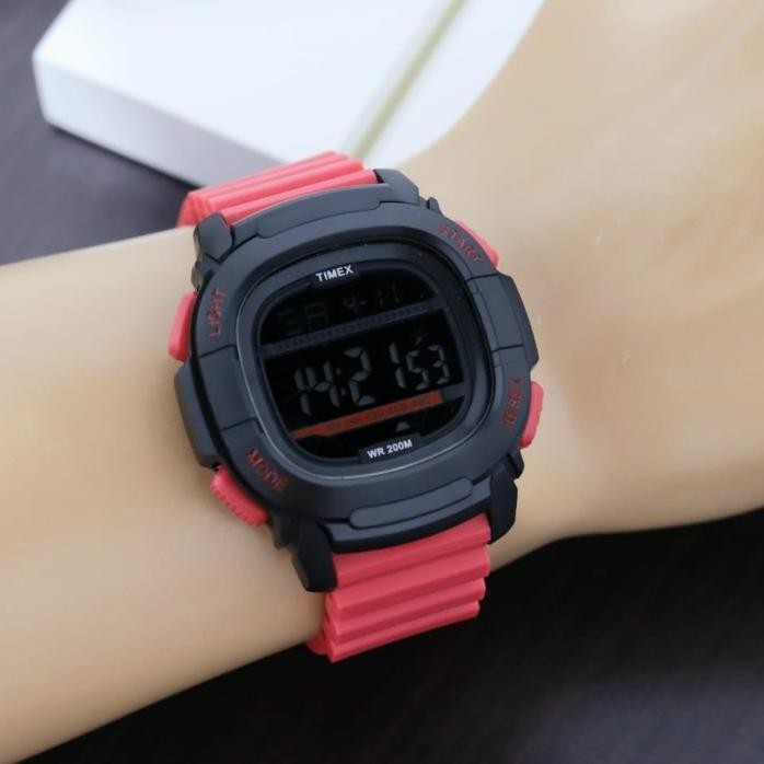 JAM TANGAN PRIA DIGITAL TIMEX STRAP RUBBER