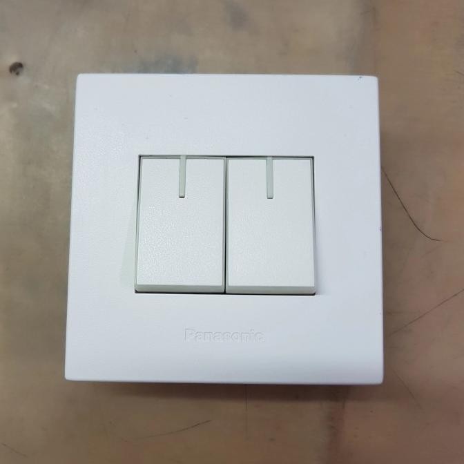 Original Panasonic Saklar Seri / Double / Ganda Putih / White Style E Eco
