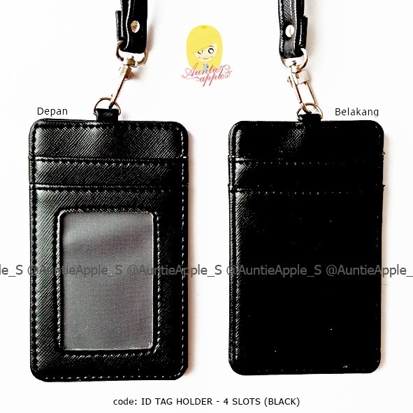 

Sale Id Tag Holder 4 Kartu/Name Tag/Id Card Holder Leather/Tempat Id Card