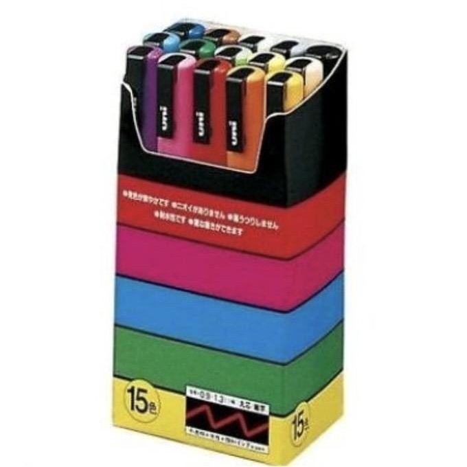  UNI POSCA PC-3M MARKER PEN - FINE TIP SET 15 [PER 1 SET] -