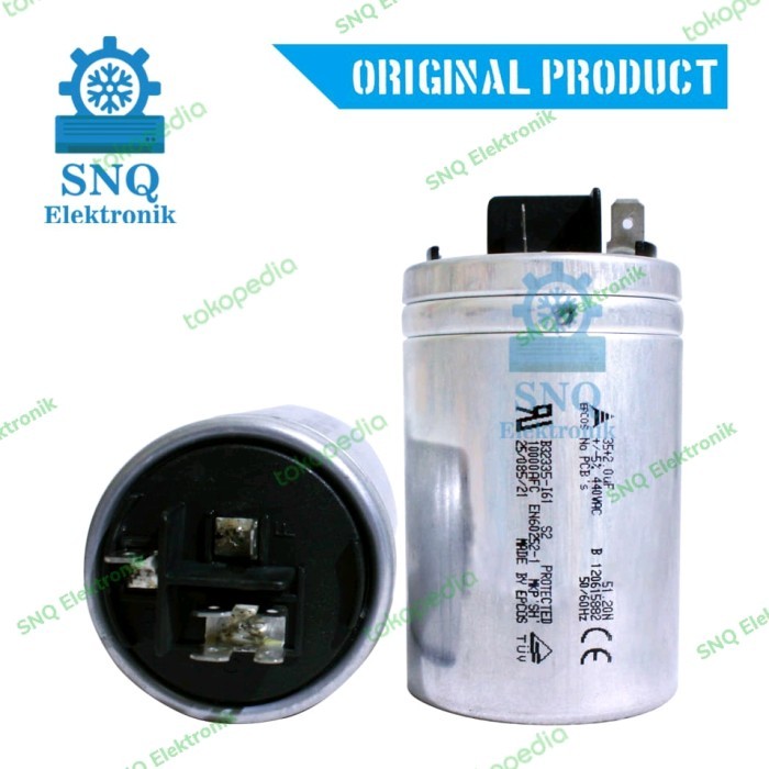 Capasitor Epcos 35+2 Uf 440Vac / Kapasitor Ac Epcos 35/2Uf (Mikro)