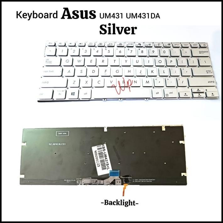 Keyboard Asus Zenbook 14 Um431 Um431Da Silver Backlight