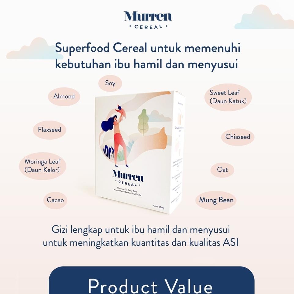

Murren Cereal 400 Gram Rasa Cokelat Food Ibu | Asi Booster