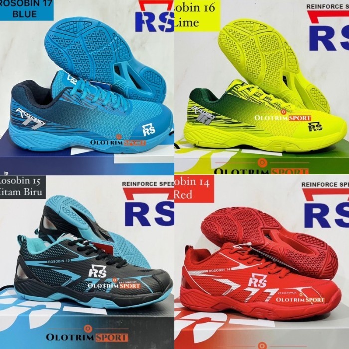 Sepatu Badminton RS Rosobin 11 12 14 15 16 17 18 Original