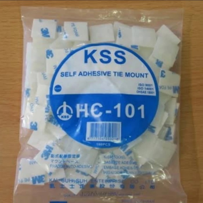 

TERBARU - KSS TIE MOUNT HC-101/HC-102/HC-103 self adhesive tie mount perekat 3M