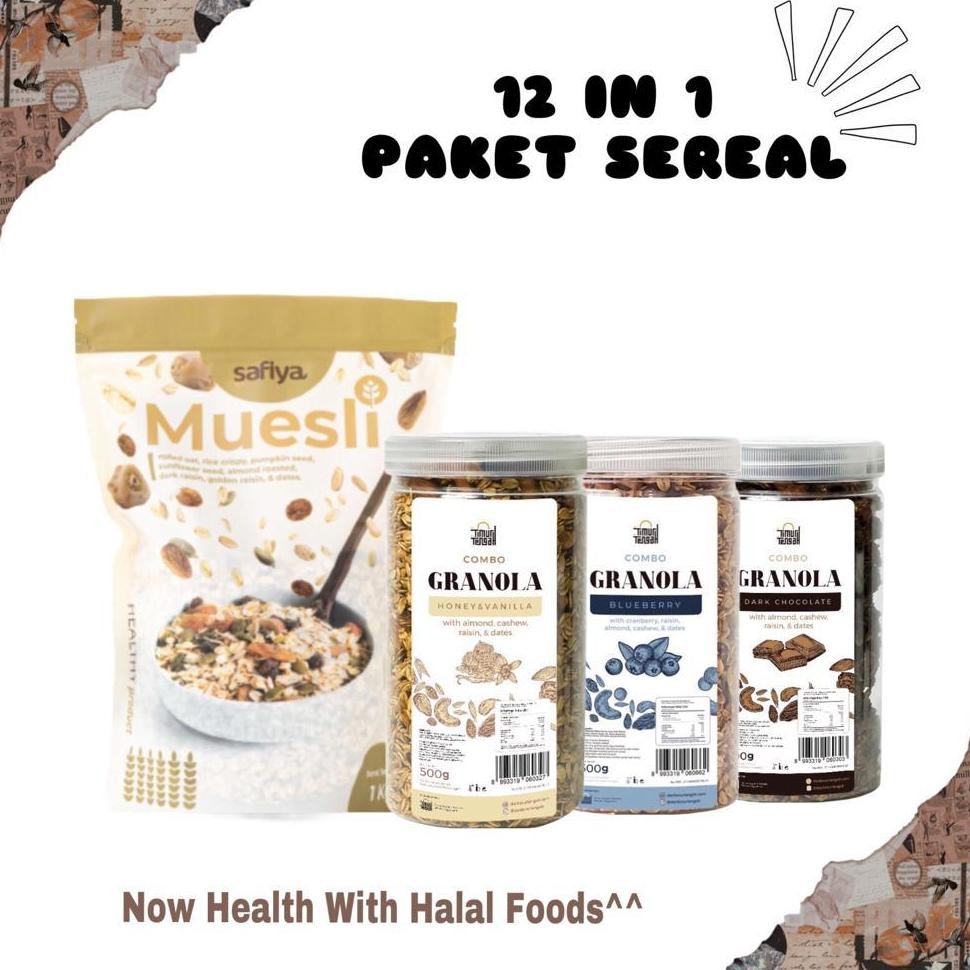 

[Sereal Paket ] Muesli Safiya + Granola Timur Tengah With Almond For And Healthy