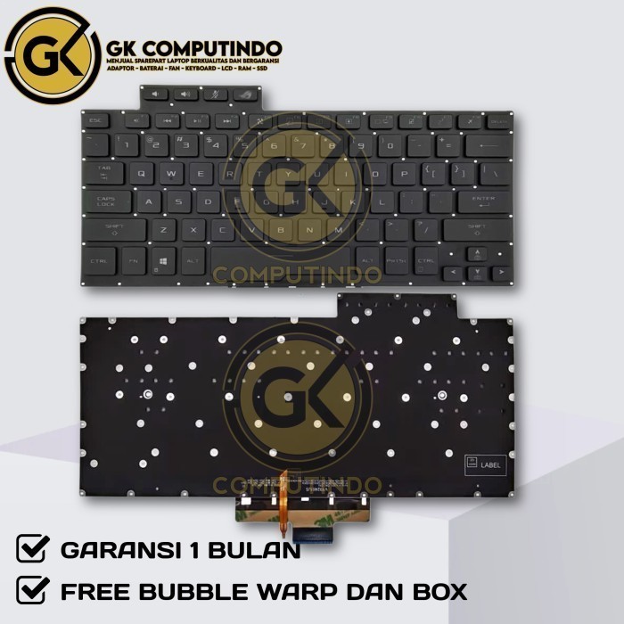 Keyboard Asus ROG Zephyrus G14 GA401QC GA401QE GA401QH GA401QM GA401IH