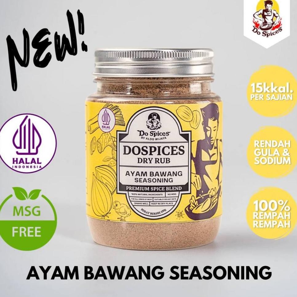 

Dospices Healthy Dry Rub Bumbu Marinasi Rendah Kal [Ayam Bawang Seasoning] Bumbu Rempah-Rempah