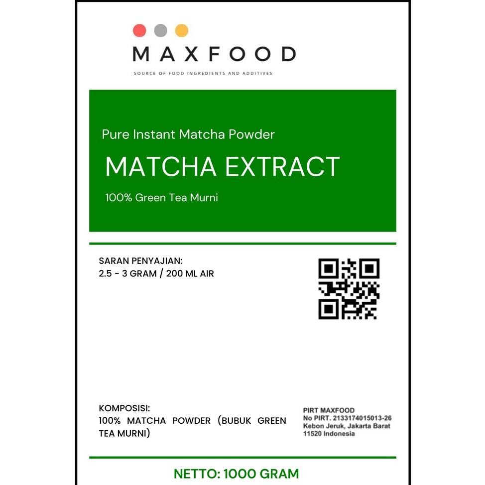 

Maxfood - Pure Instant Matcha Extract Powder / Bubuk Green Tea Murni 1 Kg