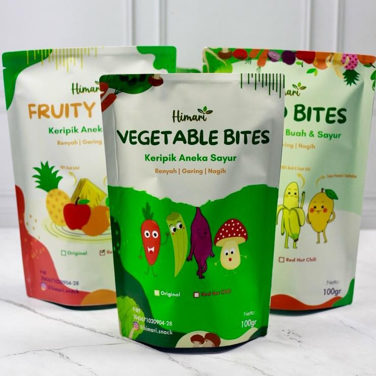 

Himari Triple Pouch Keripik Buah Sayur Keriing X (Isi 3Pcs)