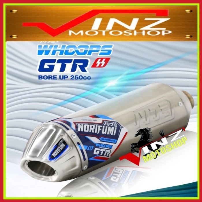 KNALPOT NORIFUMI WHOOPS GTR BORE UP KOMPETISI KLX CRF 150 WR 155 ORI