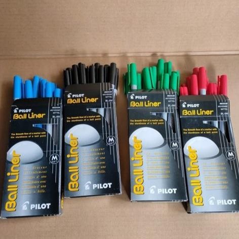 

NEW Pulpen Pilot Balliner 0.8mm/Hitam/Biru/Merah/Hijau Original 1 lusin