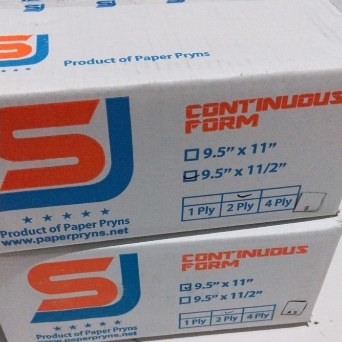 

KERTAS PRINTER CONTINOUS 2 PLY MERK SJ