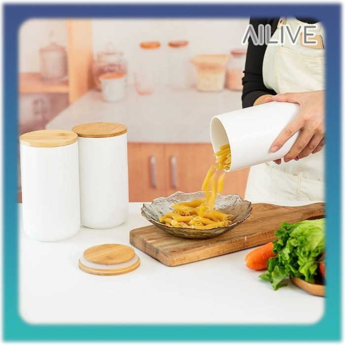 

AILIVE YOSHIKA Toples Kue Kerak Wadah Kedap Udara Kopi Gula Bumbu