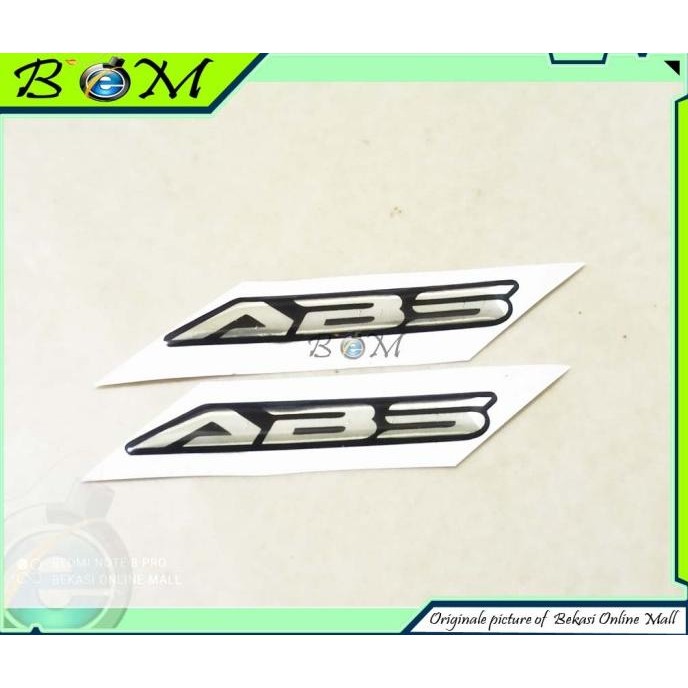 Terlaris Sticker Stiker Logo Timbul Abs Honda Pcx Vario Adv Hitam Silver